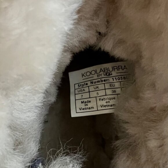 Koolaburra Womens Remley Mini Blue Suede Ankle Boot Winter Snow 1105809 size 7 - Picture 16 of 16